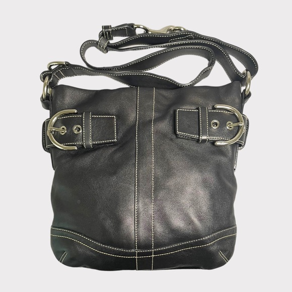 Coach - Vintage Soho Silm Duffle Shoulder Bag - Black - Picture 3 of 10